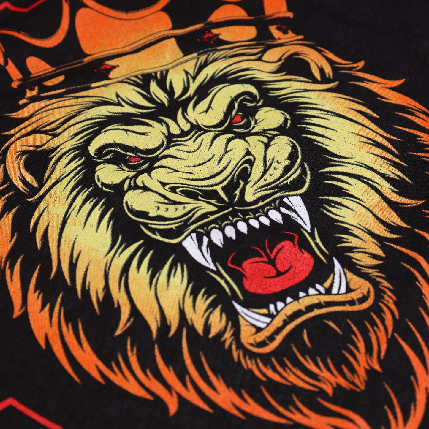 Lion Bandana (Black/Red)